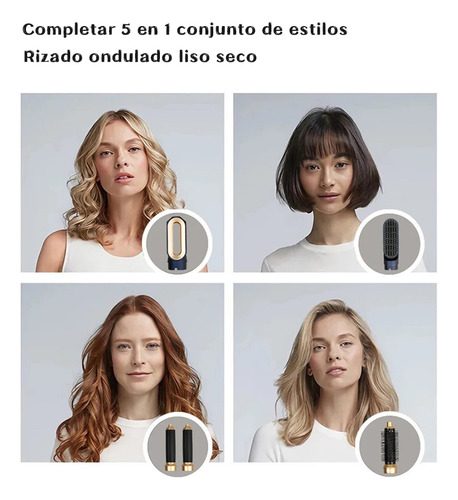 Rizador 5en1 + Secador Cabello 110v - Versión Caja Color