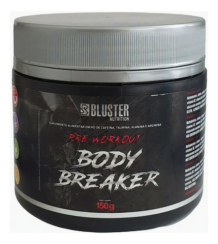 Pré Treino Body Breaker 150g  Bluster Nutrition Sabor Laranja