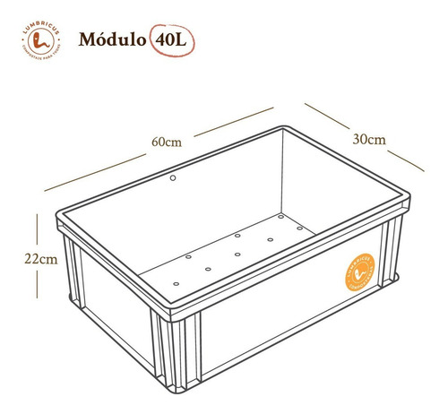 Módulo Extra 40 L Para Composteras Lumbricus