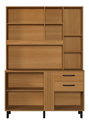 Kit De Cozinha Luna Grafiatto 6 Portas 2 Gavetas 140cm Ad