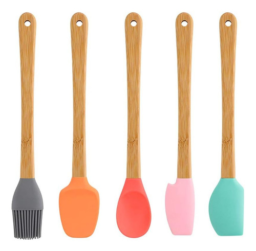 Mini Espátula De Silicona Set Jar Cuchara Espátula Utensilio