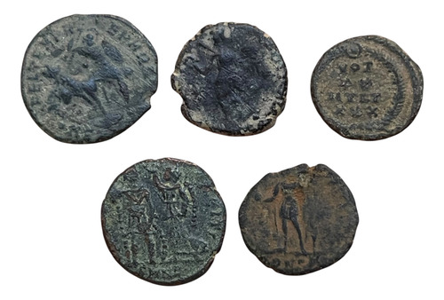 Monedas Imperio Romano: Lote De 5 Monedas A Clasificar (Usado)