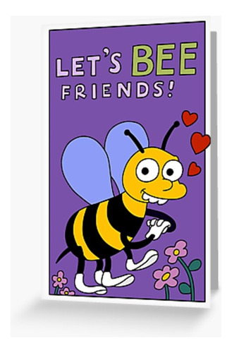 Tarjeta Los Simpsons San Valentín Let's Bee Friends