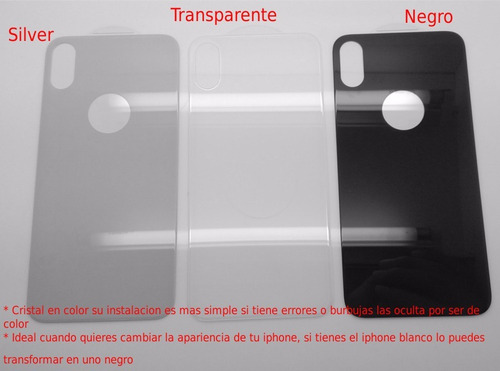 Protector Cristal Templado 3d Trasero iPhone X 10 Perfecto