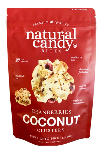 Granola Clusters Cranberries Coconut Natural Candy 100gr