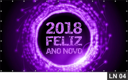Imagem 4 de 6 de Ano Novo Painel 5,00x3,00m Lona Festa Banner Decorativo Fim