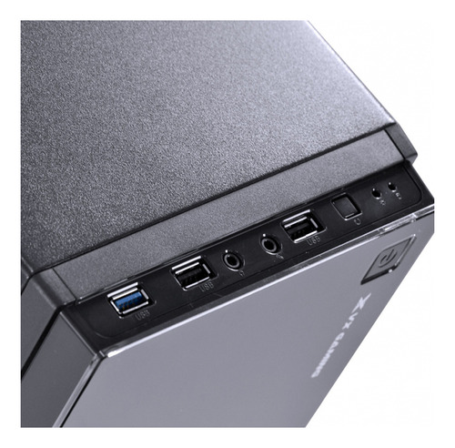 Gabinete Gamer Vinik Vx Gaming Crater Com 2x Fan 120mm Azul Cor Preto