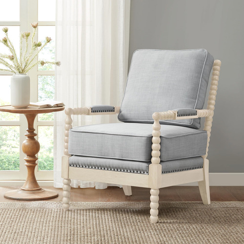Sillas Decorativas Modernas Madera Maciza Ribete De Clavos