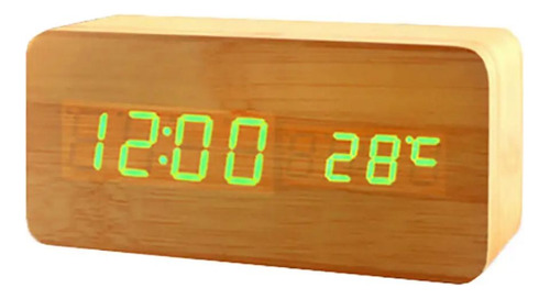 Reloj De Madera (con Termómetro) Model: Vst-862