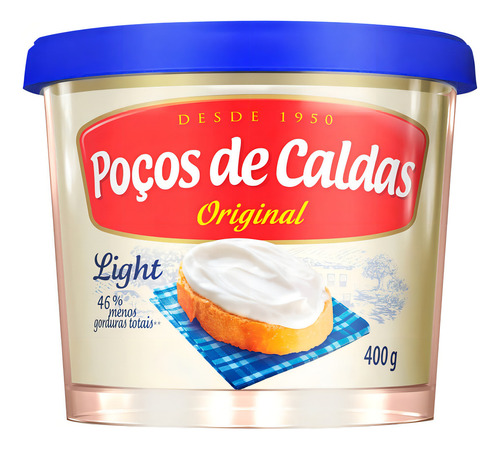Requeijão Cremoso Light Poços de Caldas 400g