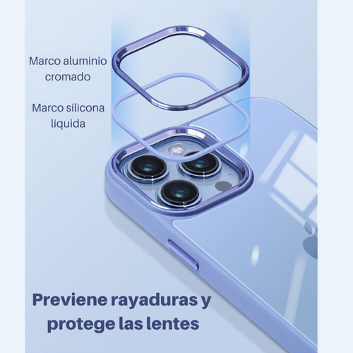 Imagen 10 de 10 de Funda Para iPhone 7 8 Plus X Xs Xr 11 12 13 Pro Max Cromada