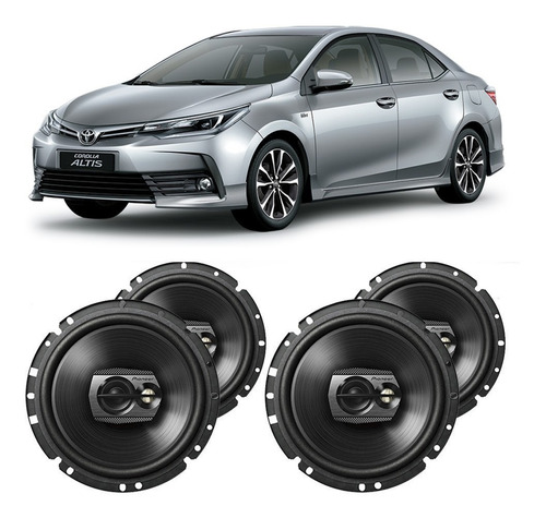 Kit Alto Falante Corolla 2018 A 2020 Pioneer 200w Rms