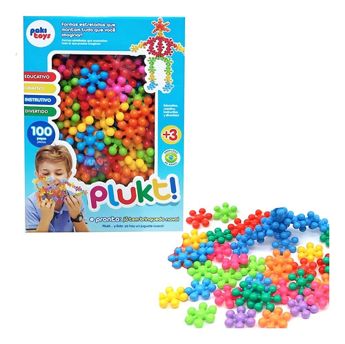 Juguete educativo Plukt Creative con forma de estrella, 100 unidades