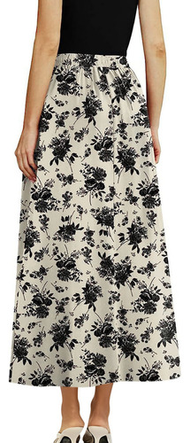 Faldas R For Mujer, Talla Grande, Con Cintura Elástica Y Do