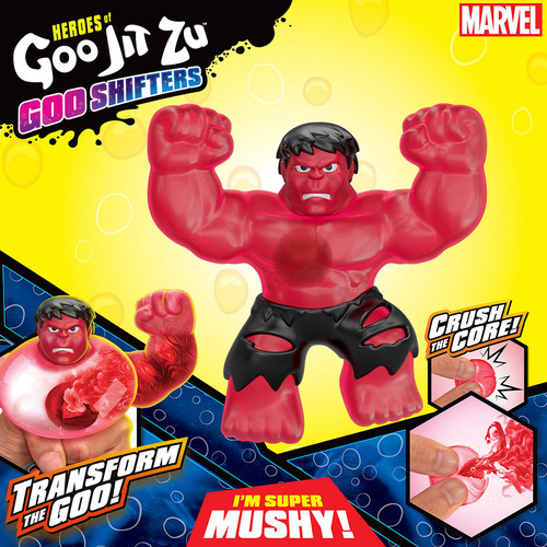 Goo Jit Zu - Boneco Elástico De 12cm Do Hulk Vermelho