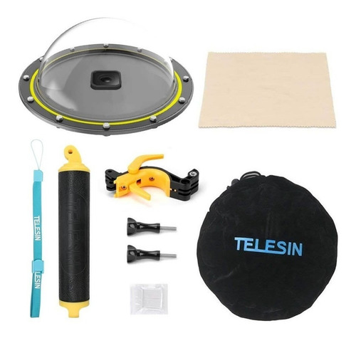 Dome Gopro 9 Black 6 Polegadas Mergulho Flutuante Telesin