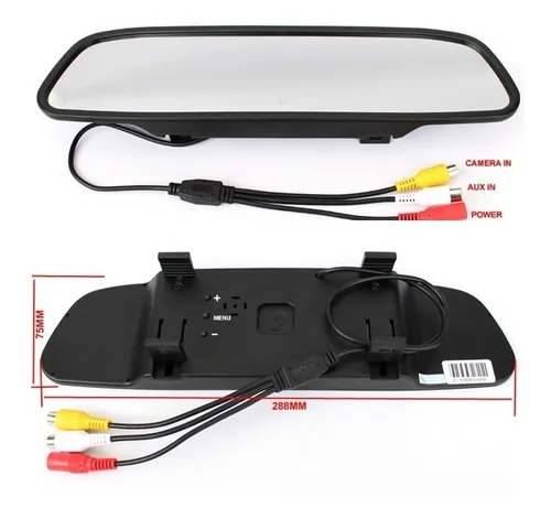 Como Instalar Camara De Reversa En Espejo Retrovisor Camara De Reversa Y Monitor Integrado En Espejo Retrovisor | Envío gratis