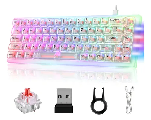 Teclado inalambrico con luz sale