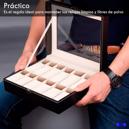 Y Organizador Exhibidor Para 12 Relojes Con Almohadillas