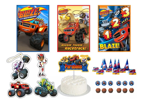 Kit Só Um Bolinho Blaze And The Monster Machines