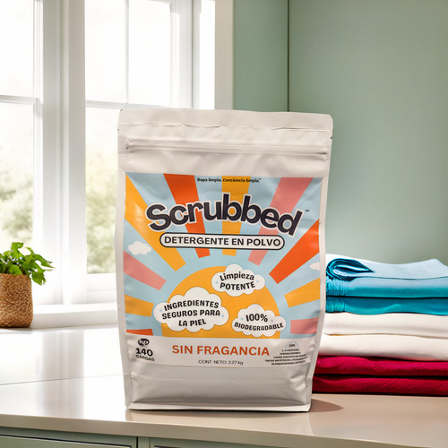 Scrubbed Detergente En Polvo No Tóxico He, 2.27kg 140 Cargas