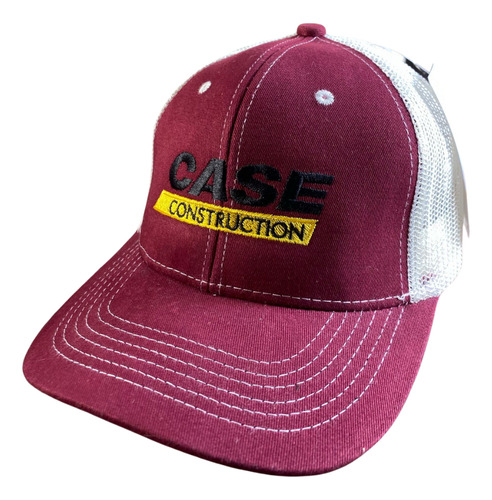Gorra Estilo Case Construction Vino Malla Ajustable Cs007 Bordó Único