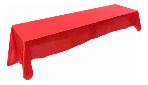 * Mantel Rojo Rojo, Rectangular, 145 X 320 Cm, Color Tintado