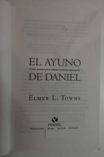 El Ayuno De Daniel Elmer Towns C229 (Usado)