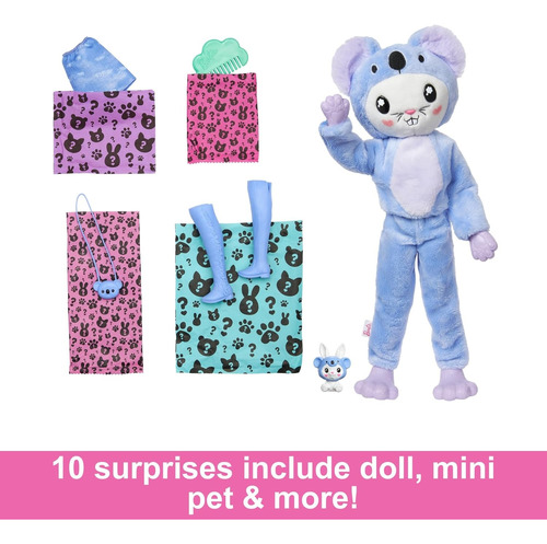 Barbie Cutie Reveal Care Bears Con Disfraz Oso Y Accesorios