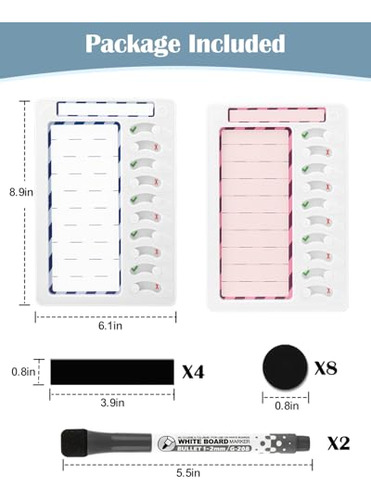 Tabla De Tareas De Borrado En Seco Reutilizable Para Niños