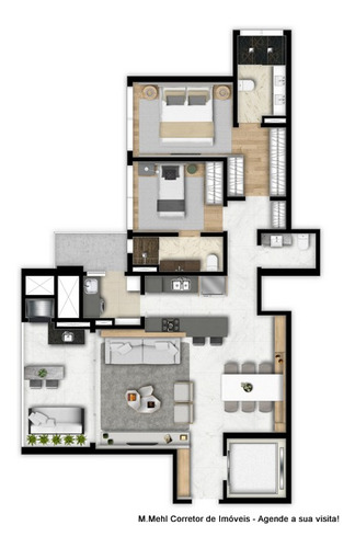 Imagem 24 de 30 de Apartamento Com 2 Dormitórios À Venda Com 234.52m² Por R$ 1.542.000,00 No Bairro Bigorrilho - Curitiba / Pr - M2bi-ecm503
