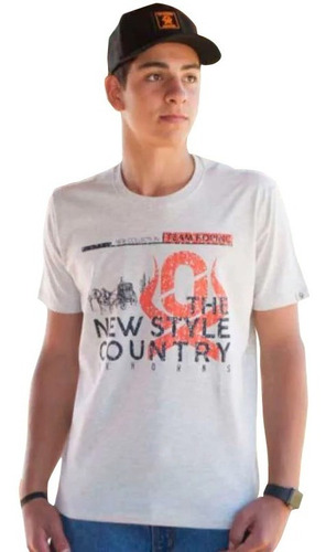 Camiseta Country Masculina Ox Horns Cinza 1275
