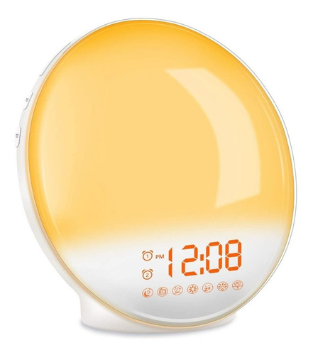 Imagen 3 de 8 de Reloj Despertador Inteligente Lámpara De Mesa Con Radio Fm