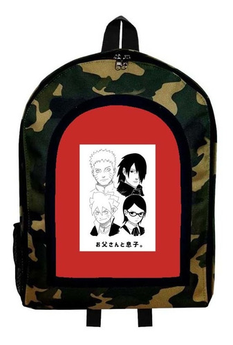 Mochila Camuflada Narutu Uzumaki Modelo 13