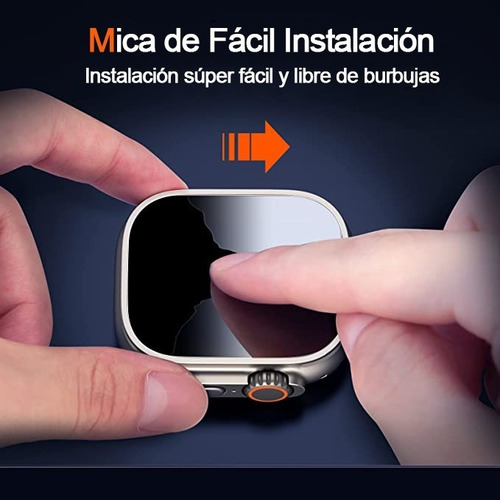 Imagen 4 de 8 de Protector Pantalla Vidrio Para Apple Watch Ultra 49 Mm