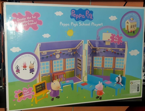 Peppa Pig Set Escuela De Lujo Y Sonidos Maletín D Juego Casa