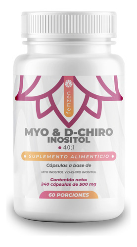 Myo Y D-chiro Inositol 240 Cápsulas Sabor Sin Sabor