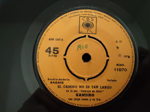 Vinilo Single De Sandro Como Romeo Y Julieta (w182