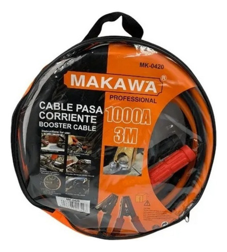Cable Roba Corriente Bateria 1000a 3mts Makawa Mk0420