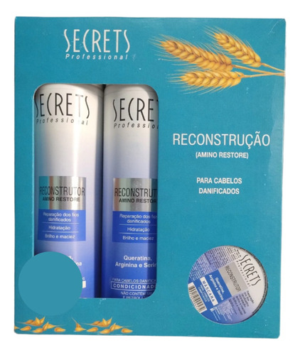 Kit Caixa Secrets Shamp E Condic Reconstrutor + Máscara