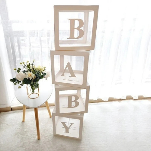 Caja Para Globos Cubo Baby Shower X4u