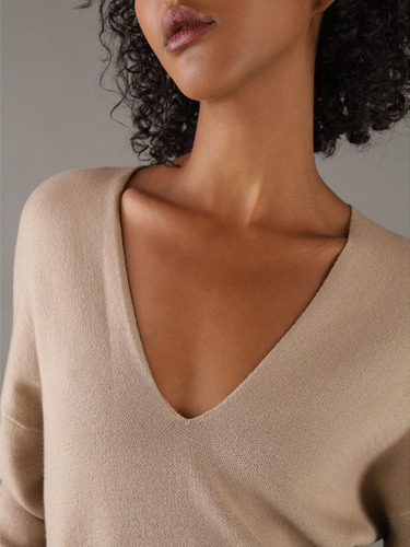 Sweater Wool Blend Beige Calvin Klein