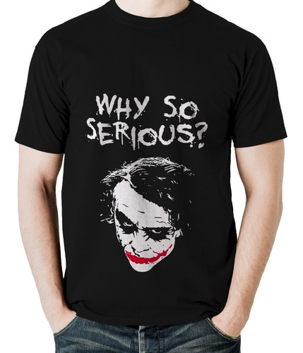 Playera Negra - Why So Serious - Guasón