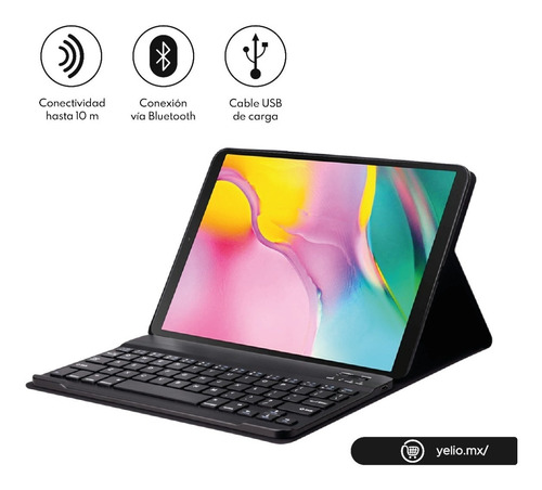Imagen 3 de 6 de Funda Con Teclado Samsung Galaxy Tab A 2020 Premium