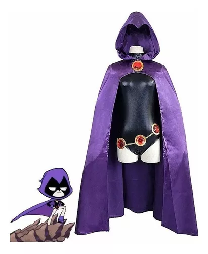 Fantasia infantil de ravena jovens titãs - Kid's Teen Titans Raven Costume