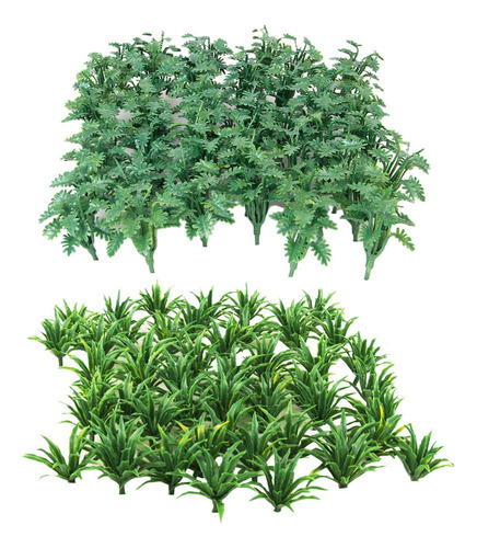 100pcs Cenário Verde Paisagem Modelo Grass Diorama Layout 2