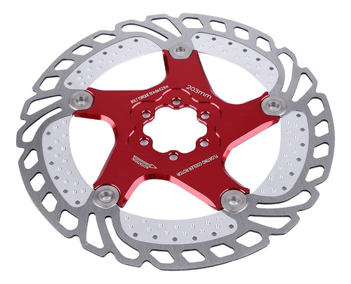 Disco Bicicleta De Bicicleta De Acero Inoxidable 203 Mm Rojo