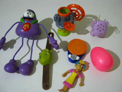 Lote De Brinquedos Mini Game Trakinas Relógio Do Shrek Do Mc