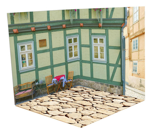 2 Uds 1:12 Telón De Fondo Escaparate Diorama Diseño