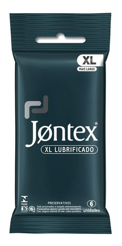 Preservativo Jontex C/6 Xl Lubrificado Mais Largo 